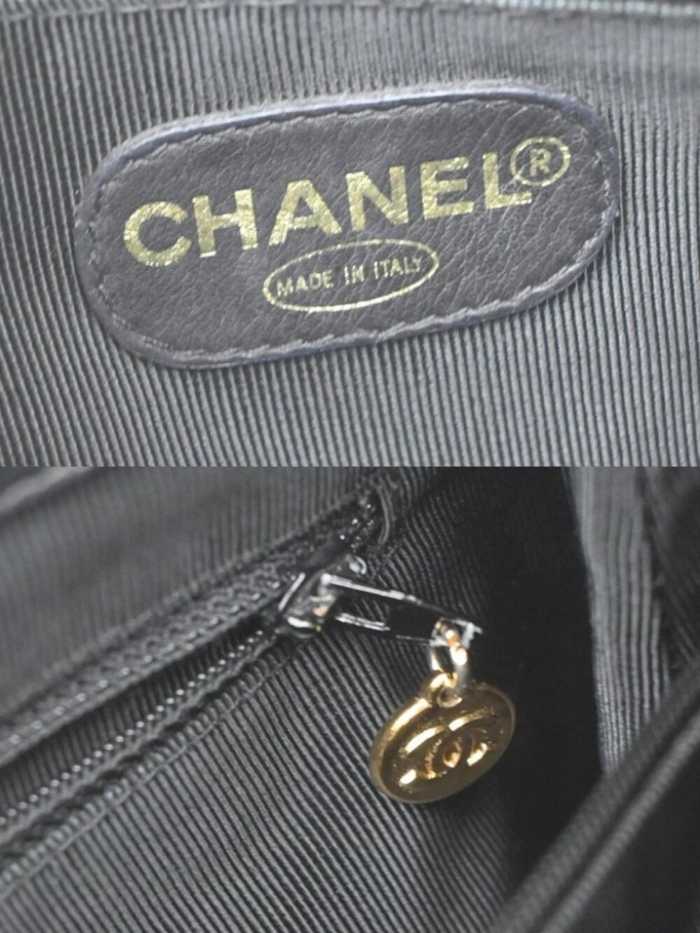 CHANEL CC Logo Chain Shoulder Bag Grained Calfskin Leather BK GHW Italy - Picture 15 of 16